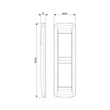 Vimar IDEA Rondò Cover Plate, 2-Module, Die-Cast Metal, Panel Mount