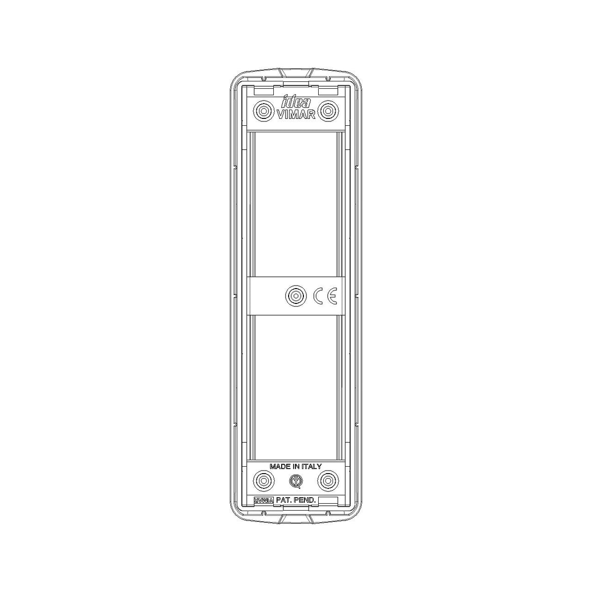 Vimar IDEA Rondò Cover Plate, 2-Module, Die-Cast Metal, Panel Mount