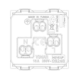 Vimar Neve Up 2P+E 16A USA+EU SICURY Outlet, 250V, Flush Mount