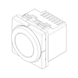 Vimar Neve Up 2-Module Dial Thermostat, 100-240V, 5(2)A Relay Output, Flush Mount