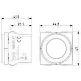 Vimar Neve Up 2-Module Dial Thermostat, 100-240V, 5(2)A Relay Output, Flush Mount