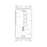 Vimar Plana Universal MASTER Rotary Dimmer, 230V, 50Hz, Phase-Cutting, Flush Mount, IP40