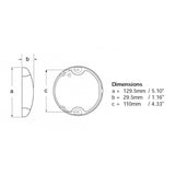 Hella Marine EuroLED130 Surface Mount Round Downlight, 9-33V, IP6K6, IP6K7