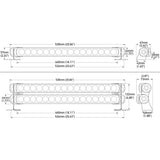 Hella Marine Sea Hawk-470 LED Light Bar, 9-33V, 5000K, IP6K7