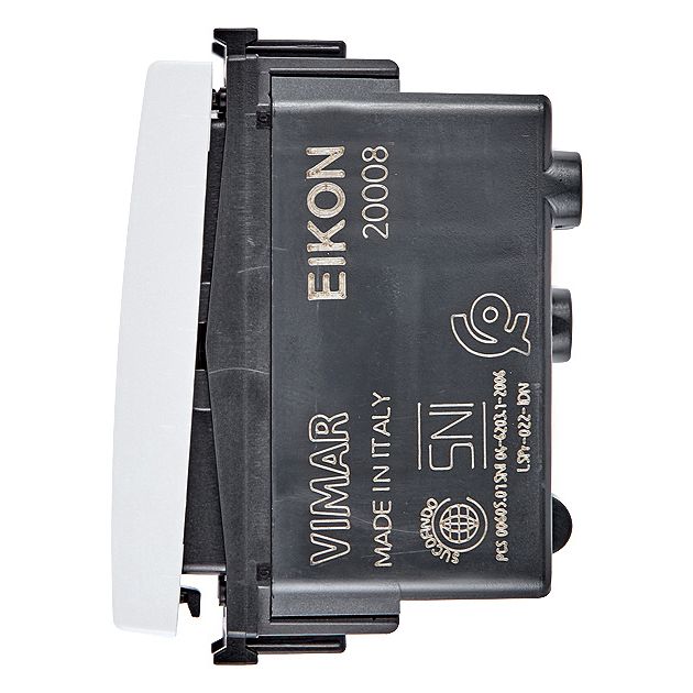 Vimar Eikon Push Button Switch, 1P NO, 10A, 250V, Illuminable, IP40