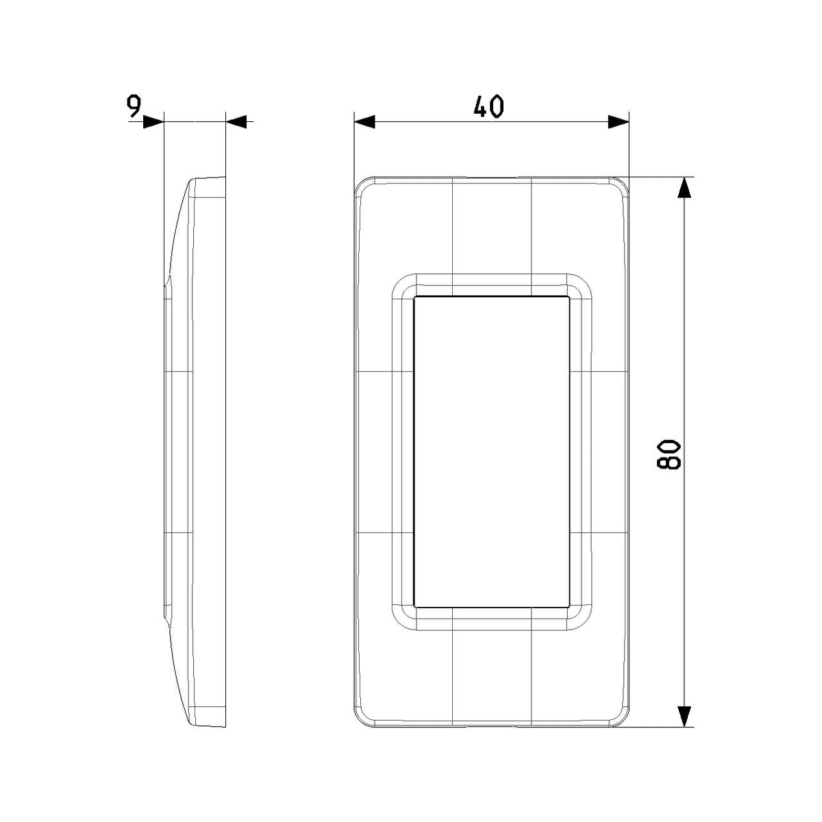 Vimar Plana 1-Module Panel Cover Plate, Halogen-Free, IP00