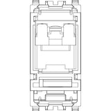 Vimar Netsafe RJ45 Module, For EIKON, Dust Cover