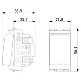 Vimar Idea Reversing Rocker Switch, 1P 16AX 250V, IP40, 1-Module