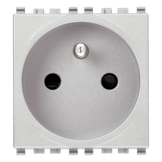 Vimar Eikon SICURY French Standard Socket Outlet, 2P+E 16A 250V, 2-Module