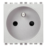 Vimar Eikon SICURY French Standard Socket Outlet, 2P+E 16A 250V, 2-Module