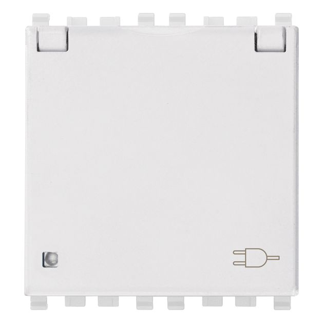 Vimar Eikon SICURY French Standard Socket Outlet, 2P+E 16A 250V, 2-Module