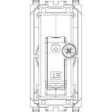 Vimar Eikon TV-RD-SAT Coaxial Socket Outlet, 5-2400 MHz, Male Connector