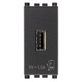 Vimar Arké USB Charging Outlet, 120-240V AC, 1 Module