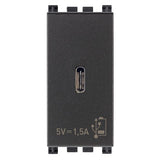 Vimar Arké USB Charging Outlet, 120-240V AC, 1 Module