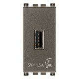 Vimar Arké USB Charging Outlet, 120-240V AC, 1 Module