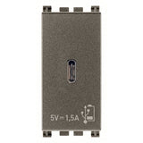Vimar Arké USB Charging Outlet, 120-240V AC, 1 Module
