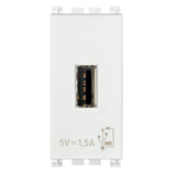 Vimar Arké USB Charging Outlet, 120-240V AC, 1 Module
