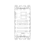 Vimar Arké USB Charging Outlet, 120-240V AC, 1 Module