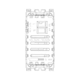 Vimar Arké USB Charging Outlet, 120-240V AC, 1 Module