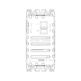 Vimar Arké USB Charging Outlet, 120-240V AC, 1 Module
