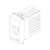 Vimar Arké USB Charging Outlet, 120-240V AC, 1 Module