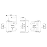 Vimar Eikon 20082 2-Pole Key-Operated 1-Way Switch, 16AX 250V, Key Removable Only in OFF, IP40, Screw Terminals