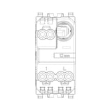 Vimar Eikon 1-Way Switch, 10AX 250V, Screwless Terminals, Replaceable Lightable Button
