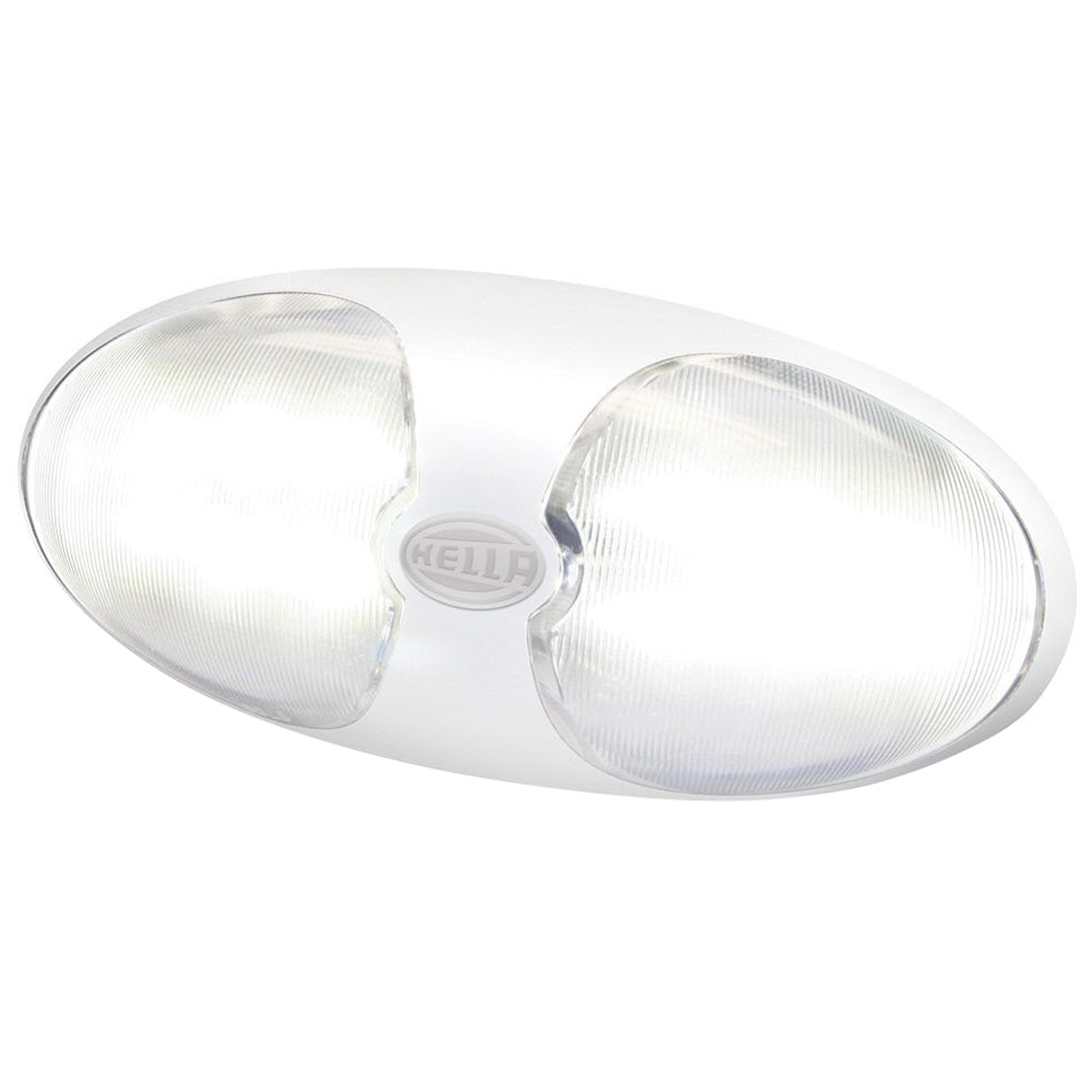 Hella Marine DuraLED 12 Interior/Exterior LED Lamp, 12/24V, IP67, ISO 8846, White Housing