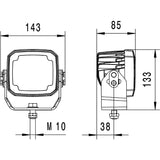 Hella Marine RokLUME 280 LED Floodlight, Beam Pattern Options, 12-24V, 4400 lm, 5000K, 56W, IP6K8 & IP6K9K
