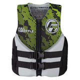 Full Throttle Junior Hinged Neoprene Life Jacket - Green 142400-400-009-22