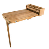 Whitecap Cockpit Table w/Folding Leaves & 4 Cupholders - Teak 61392C