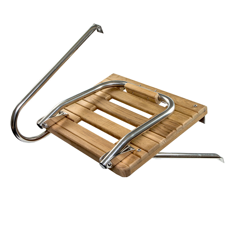 Whitecap Teak Swim Platform w/Ladder f/Outboard Motors 60902