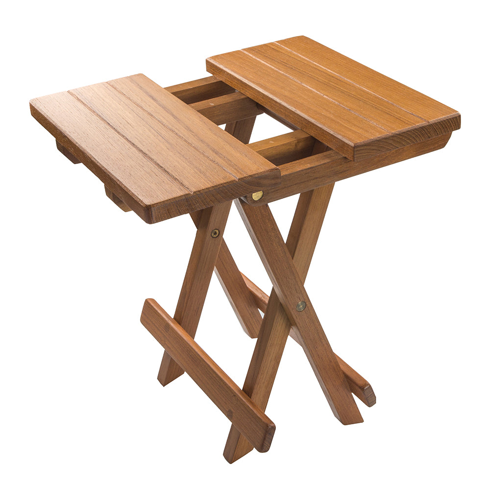 Whitecap Teak Grooved Top Fold-Away Table/Stool 60034