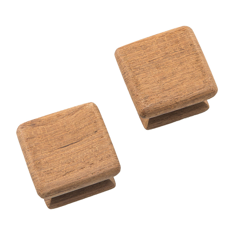 Whitecap Teak Square Drawer Knob - 1-1/8" - 2 Pack 60130-A