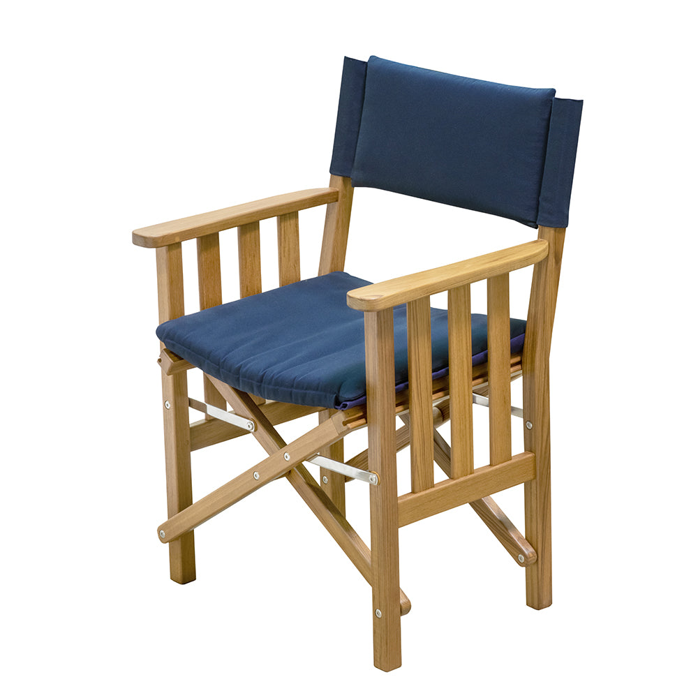 Whitecap Director's Chair II w/Navy Cushion - Teak 61052