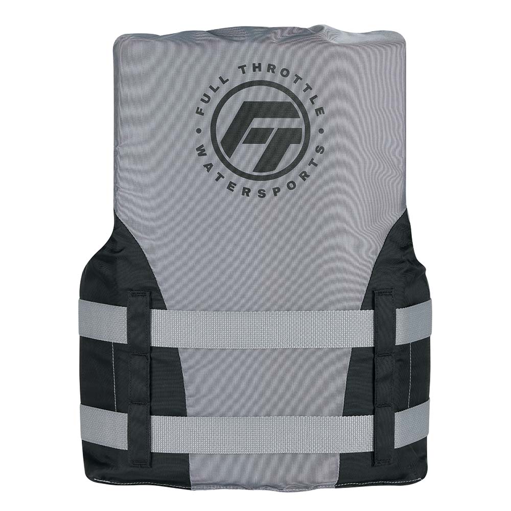 Full Throttle Teen Nylon Life Jacket - Grey/Black 112200-701-010-22