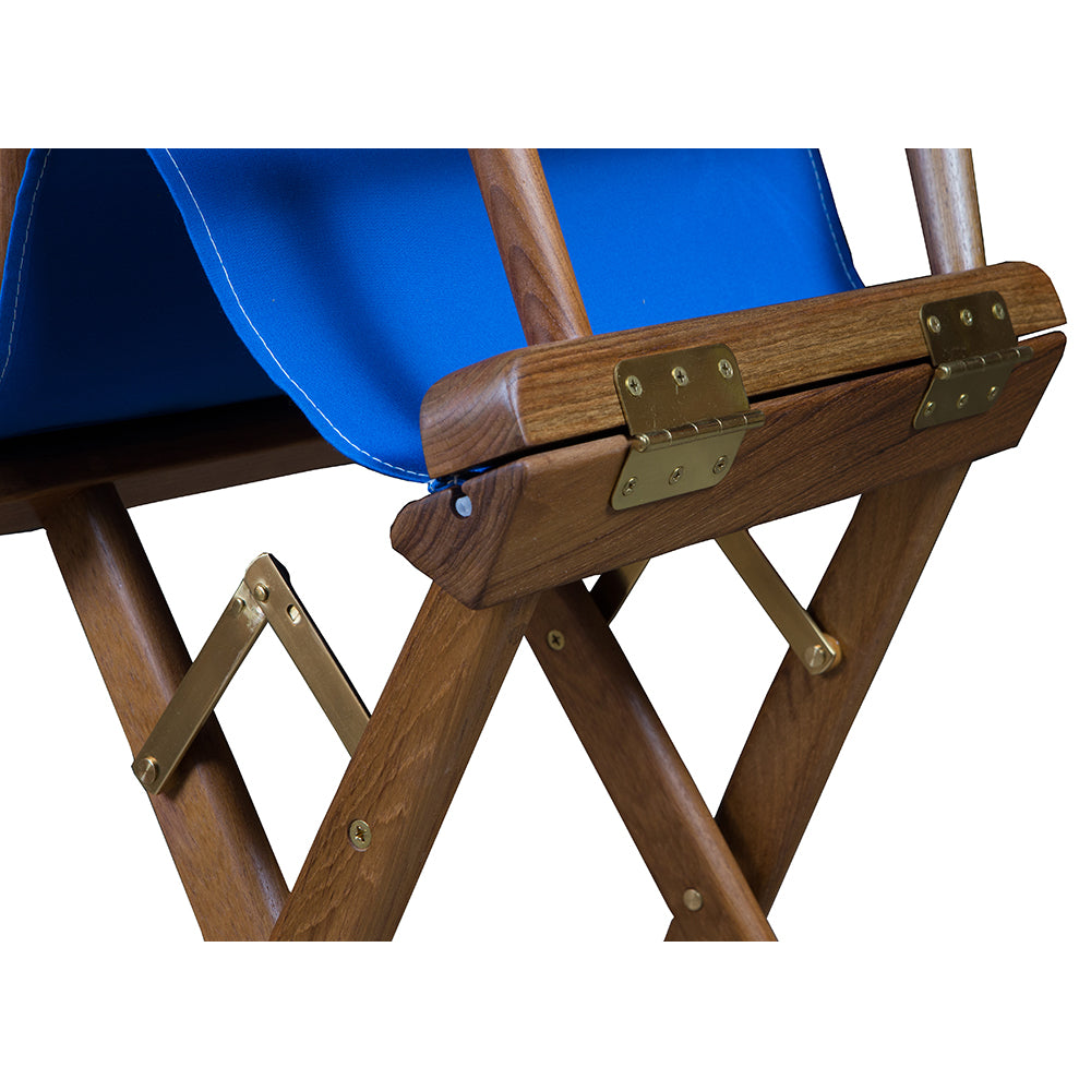 Whitecap Director's Chair w/Blue Seat Covers - Teak 60041