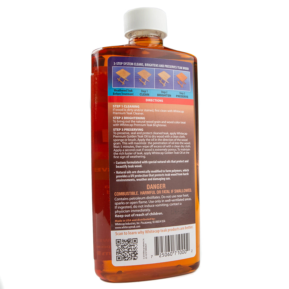 Whitecap Premium Golden Teak Oil - 16oz TK-71000