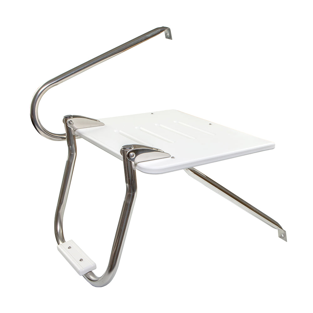 Whitecap White Poly Swim Platform w/Ladder f/Outboard Motors 67902