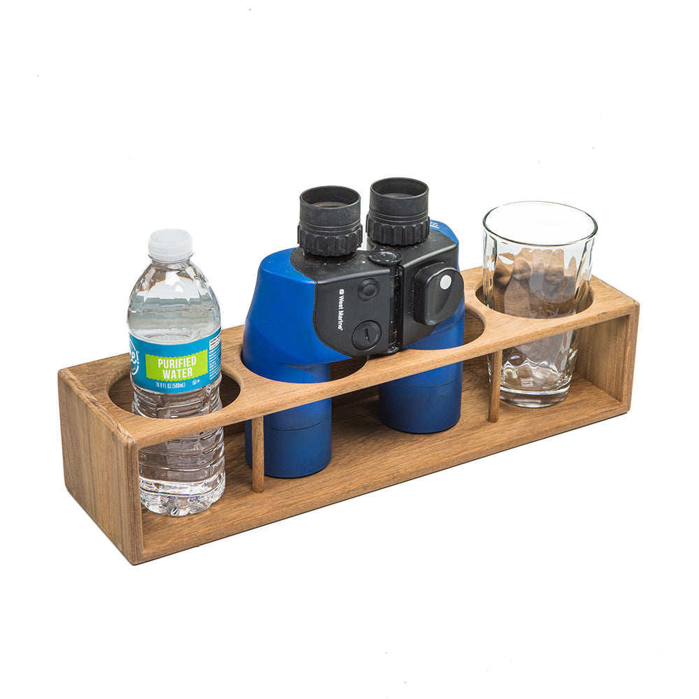Whitecap Teak Four Insulated Drink/Binocular Rack 62634