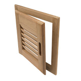Whitecap Teak Louvered Door & Frame - Right Hand - 12" x 12" 60720