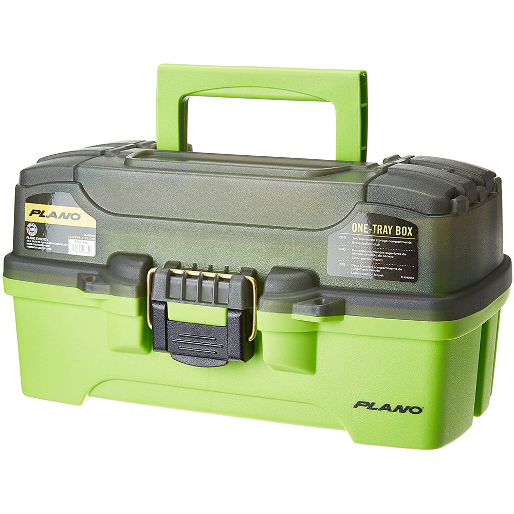 Plano 1-Tray Tackle Box w/Dual Top Access - Smoke & Bright Green PLAMT6211