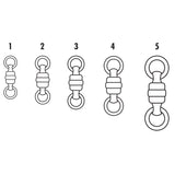 VMC BSHBSWR Black Stainless Steel Heavy-Duty Ball Bearing Swivel #3 - 200lb *3-Pack BSHBSWR#3