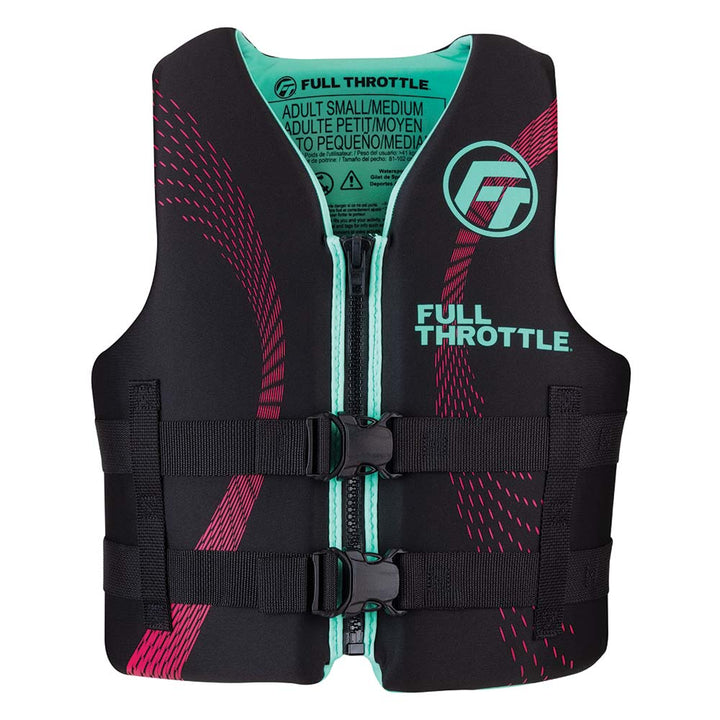 Full Throttle Adult Rapid-Dry Life Jacket - S/M - Aqua/Black 142100-505-030-22