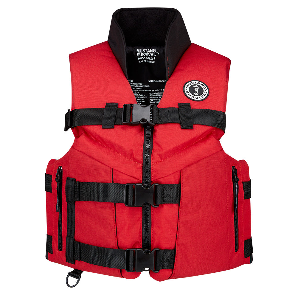 Mustang Accel 100 Foam Fishing Vest - XXL - Red-Black MV462602-123-XXL-216