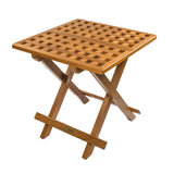Whitecap Teak Grate Top Fold-Away Table 60030