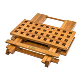 Whitecap Teak Grate Top Fold-Away Table 60030