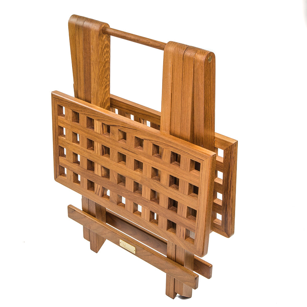 Whitecap Teak Grate Top Fold-Away Table 60030