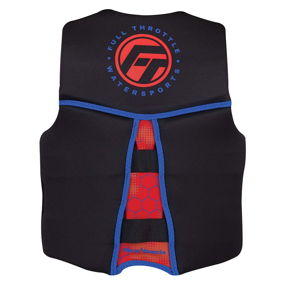 Full Throttle Youth Rapid-Dry Flex-Back Life Jacket - Red/Black 142500-100-002-22