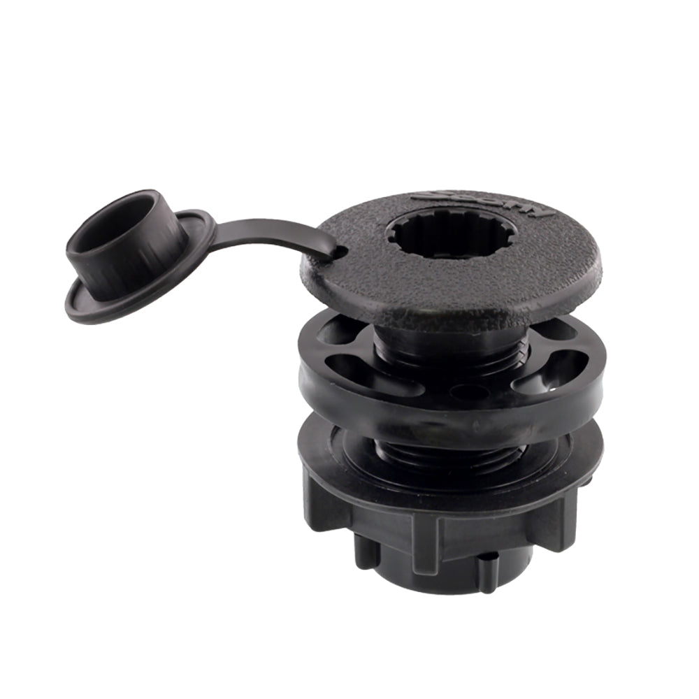 Scotty Compact Threaded Round Deck Mount 444-BK